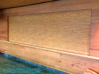 CD Counter Service Door with Knotty Pine Wood Grain Powder Coat Finish