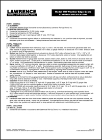 Microsoft Word - MW weather door specs 11-08